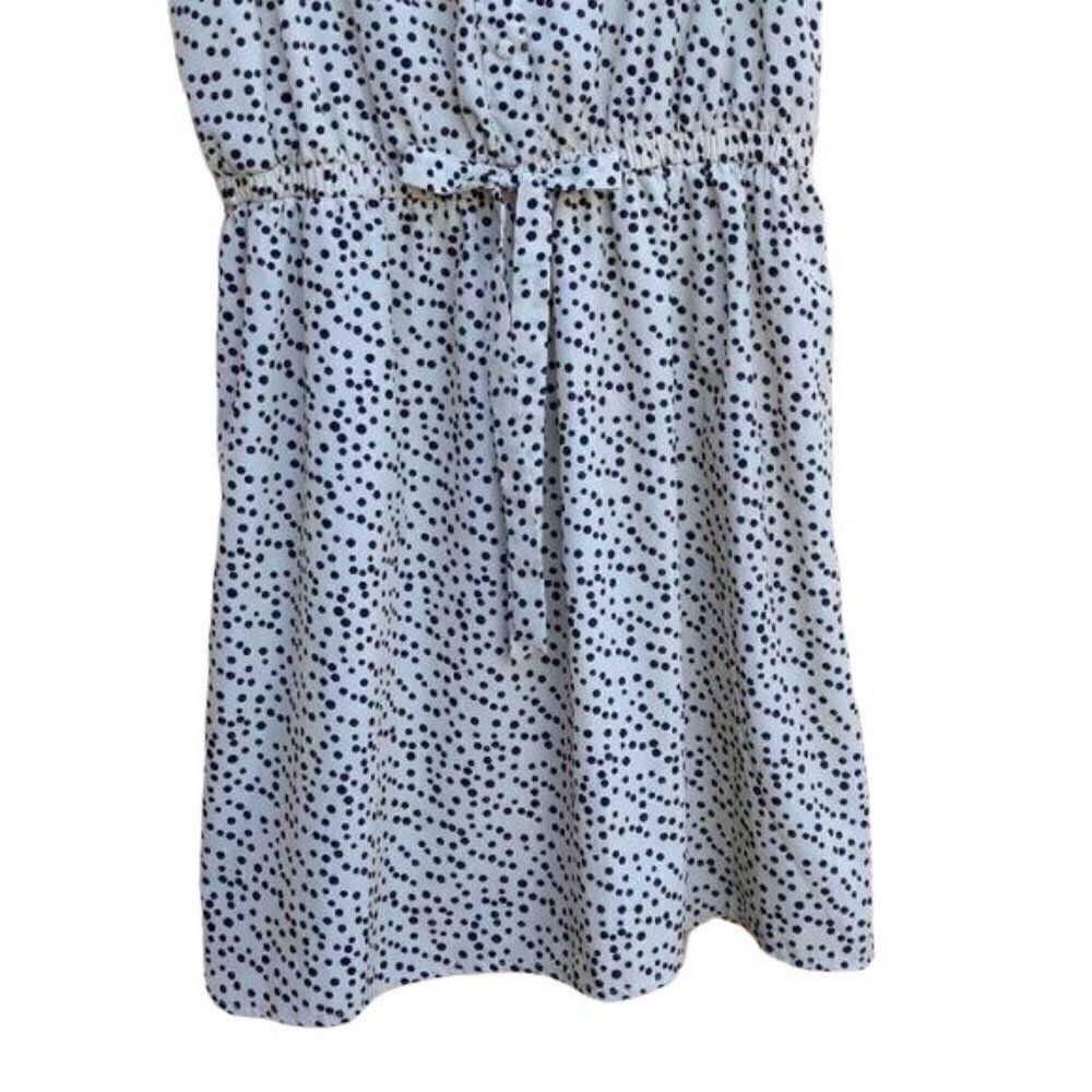 Charlotte Russe Dress Womens M Rockabilly Pinup Polka Dot Sleeveless Mini Cream - Picture 6 of 8
